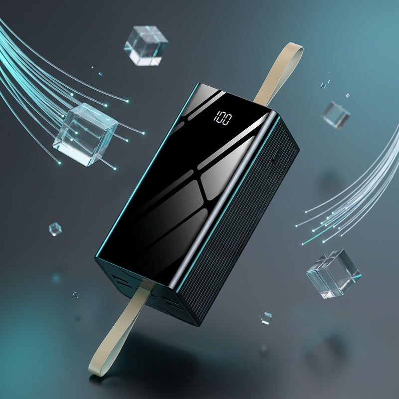 High-Capacity Portable Power Bank with LED Digital Display